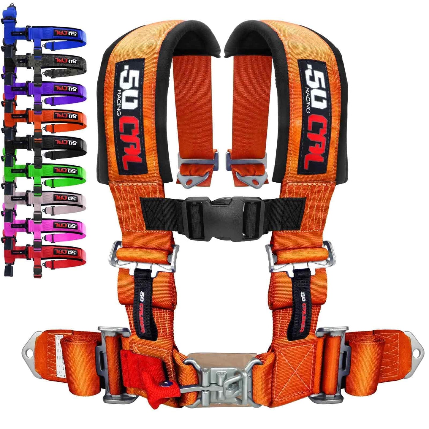 4 Point Harness for Bucket Seat, Quick Release Latch, 9 Color Options, Racing Harness, Race Car, Off Road Vehicle, UTV, RZR