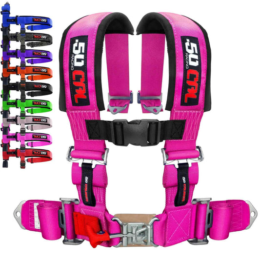 4 Point Harness for Bucket Seat, Quick Release Latch, 9 Color Options, Racing Harness, Race Car, Off Road Vehicle, UTV, RZR