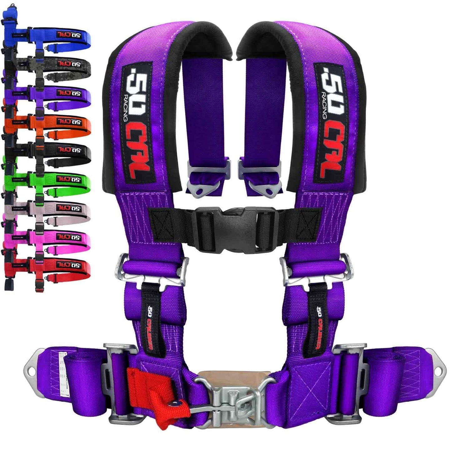 4 Point Harness for Bucket Seat, Quick Release Latch, 9 Color Options, Racing Harness, Race Car, Off Road Vehicle, UTV, RZR