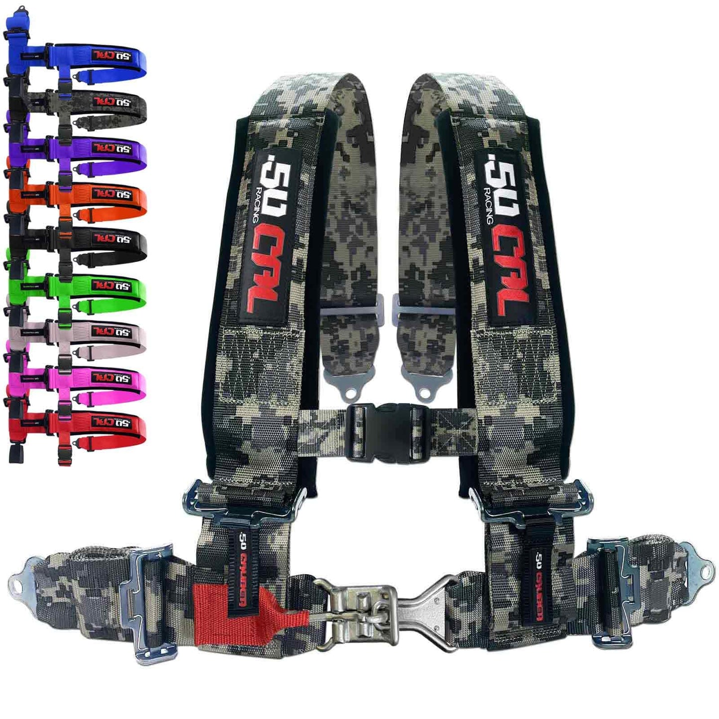 4 Point Harness for Bucket Seat, Quick Release Latch, 9 Color Options, Racing Harness, Race Car, Off Road Vehicle, UTV, RZR