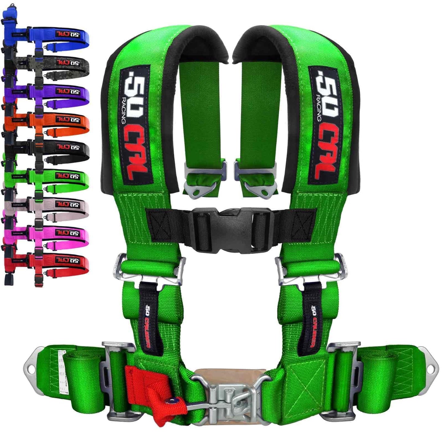 4 Point Harness for Bucket Seat, Quick Release Latch, 9 Color Options, Racing Harness, Race Car, Off Road Vehicle, UTV, RZR
