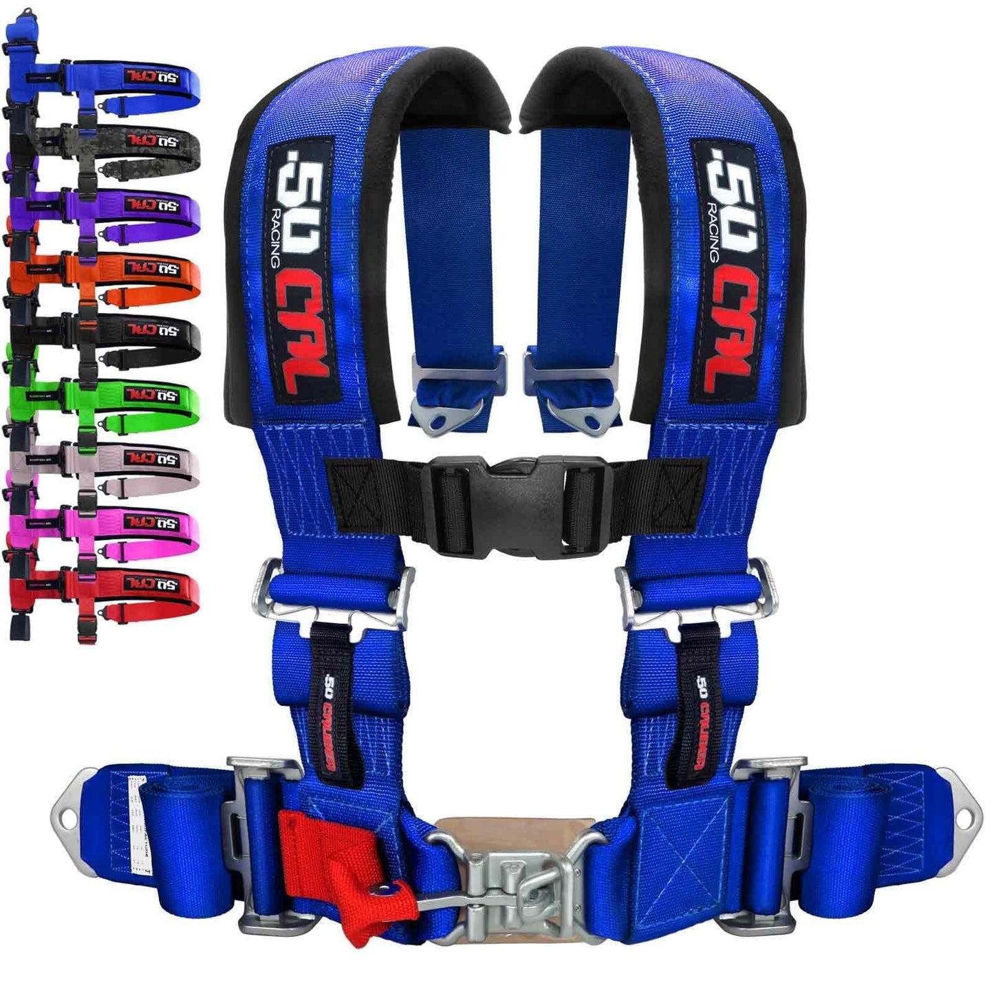 4 Point Harness for Bucket Seat, Quick Release Latch, 9 Color Options, Racing Harness, Race Car, Off Road Vehicle, UTV, RZR
