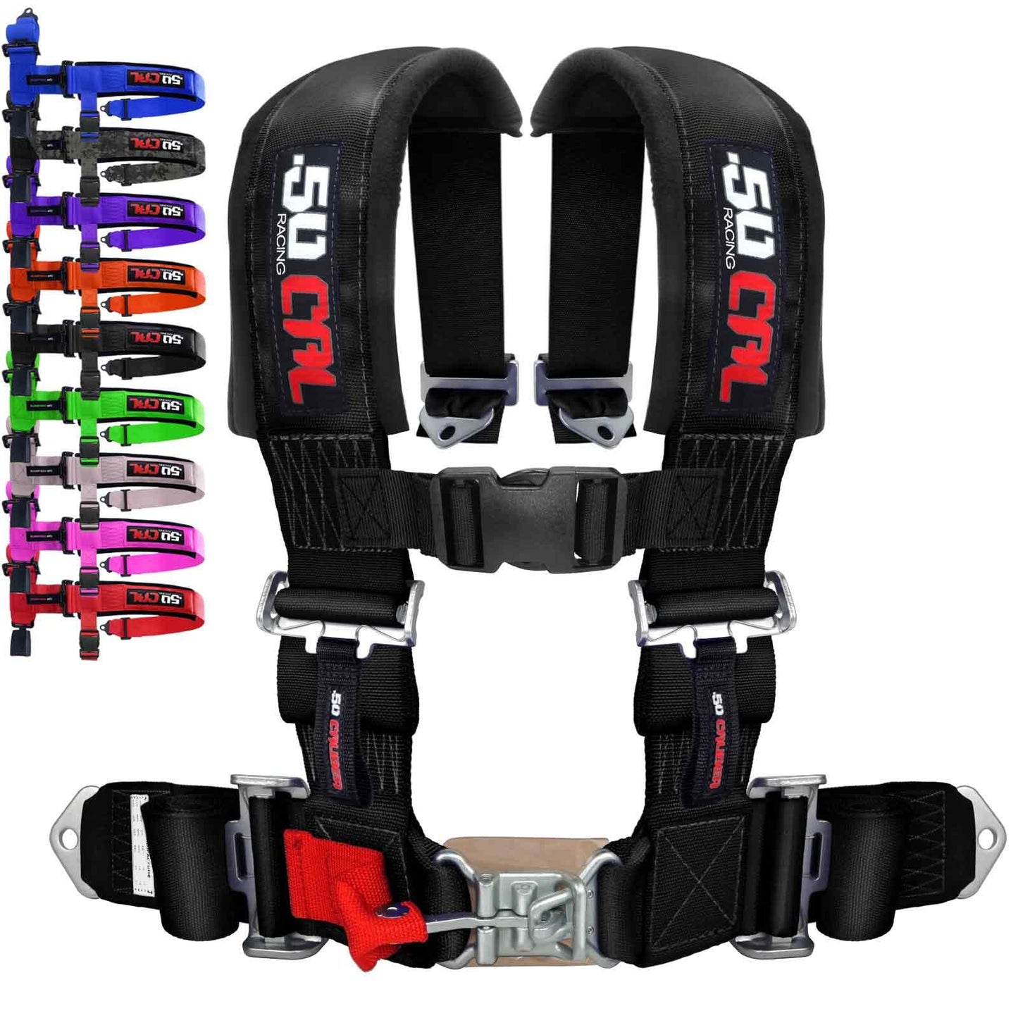 4 Point Harness for Bucket Seat, Quick Release Latch, 9 Color Options, Racing Harness, Race Car, Off Road Vehicle, UTV, RZR