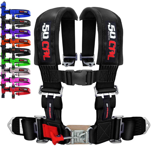 4 Point Harness for Bucket Seat, Quick Release Latch, 9 Color Options, Racing Harness, Race Car, Off Road Vehicle, UTV, RZR
