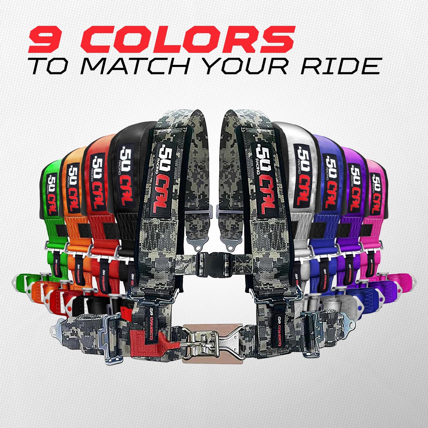 4 Point Harness for Bucket Seat, Quick Release Latch, 9 Color Options, Racing Harness, Race Car, Off Road Vehicle, UTV, RZR
